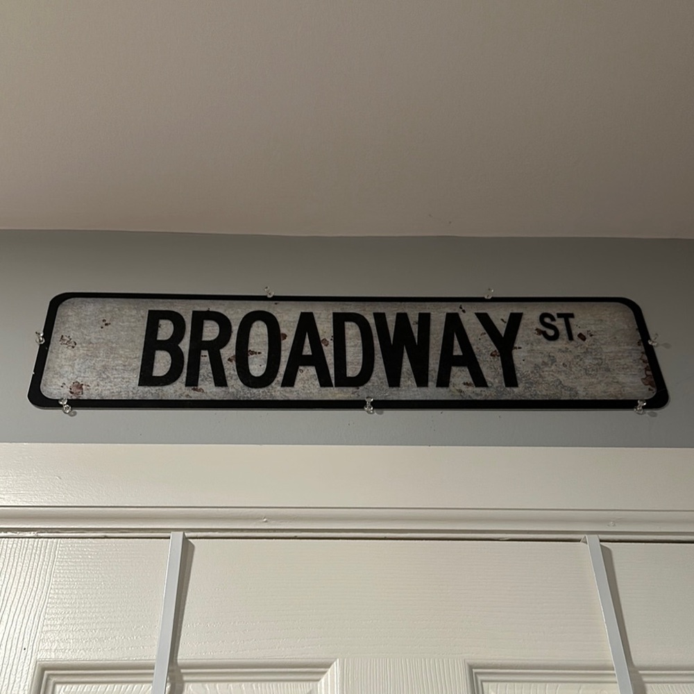 Vintage Broadway Street Sign